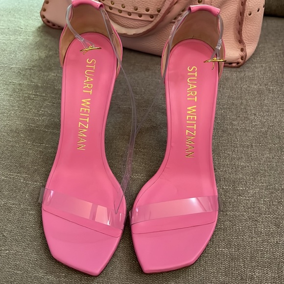 Stuart Weitzman Nudistcurve Ankle Strap 100 in India Pink 8 NIB - Picture 6 of 10